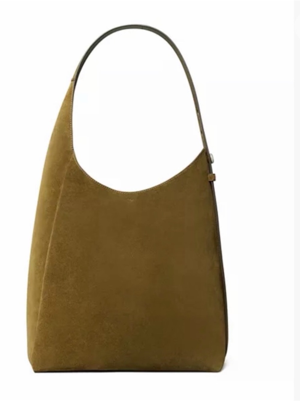 New Tory Burch Large Romy Hobo Bag Suede Leather Deep Olive Fall Green Purse